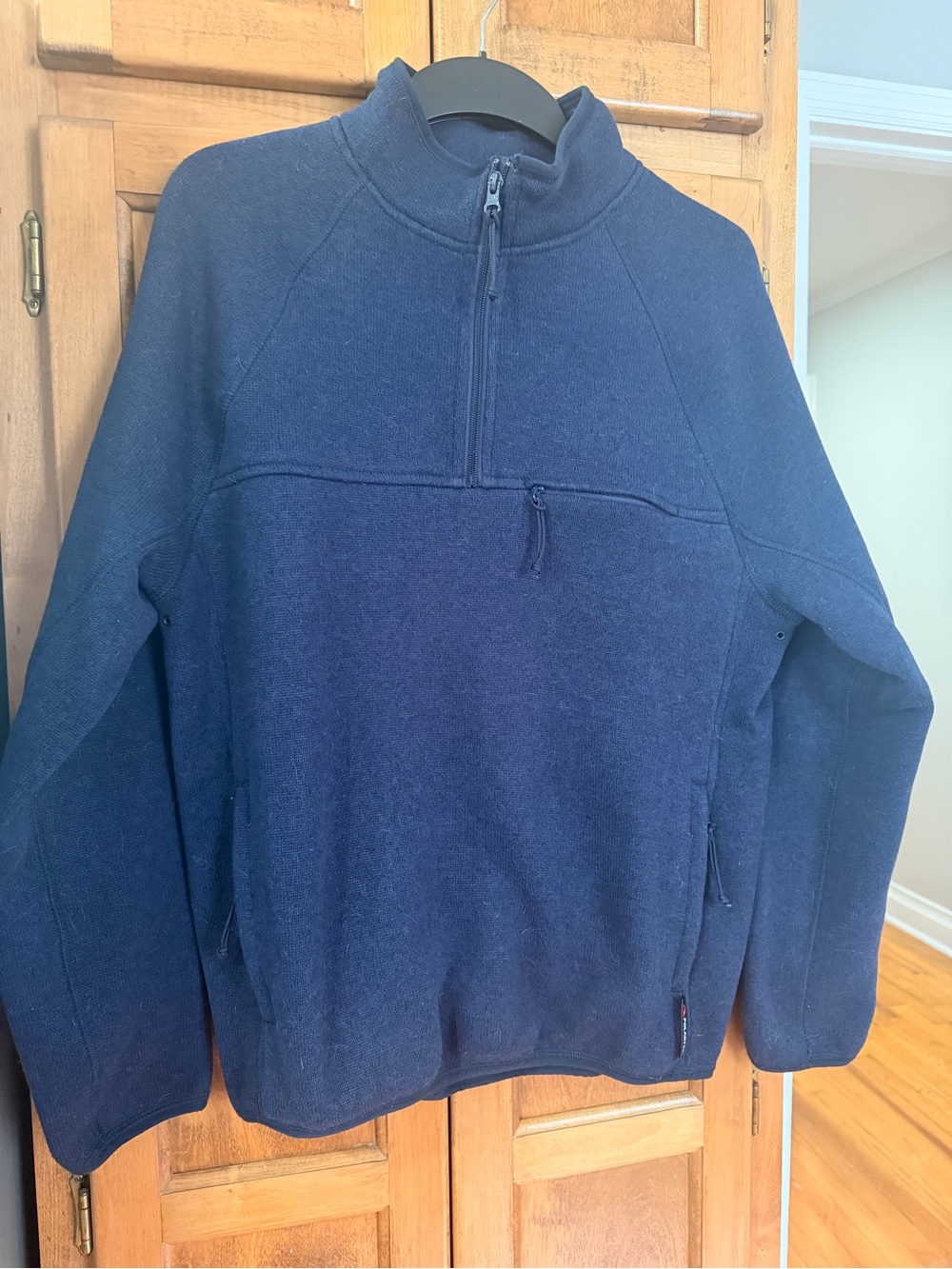 J. Crew Men's Navy Half-Zip Pullover Sweater
